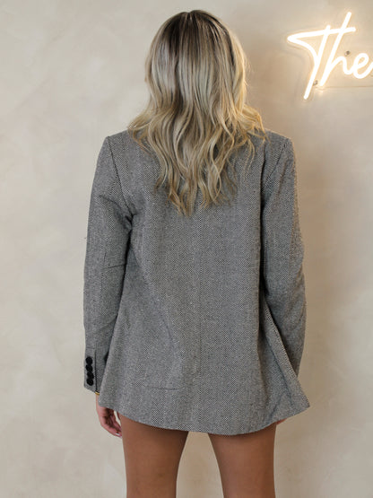 Grey oversized blazer