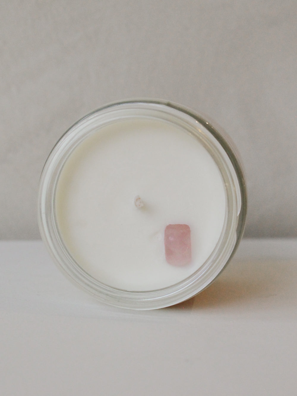 ROSE QUARTZ CRYSTAL CANDLE