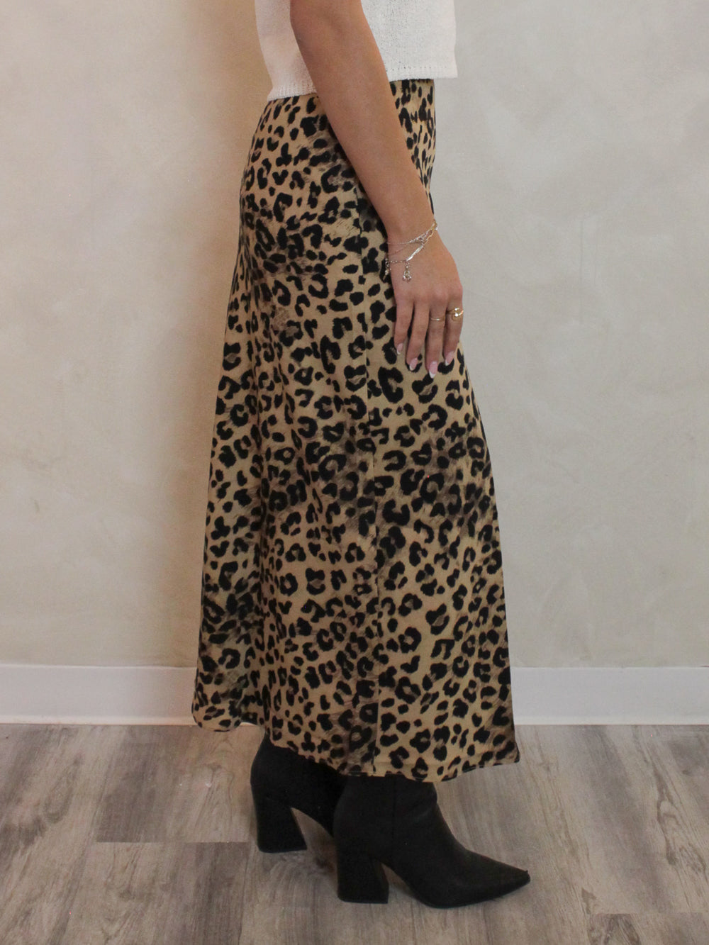 Leopard Print Maxi Skirt 