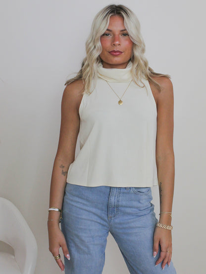 Cream Turtle Neck Tank | Ronan Tank by Sadie & Sage