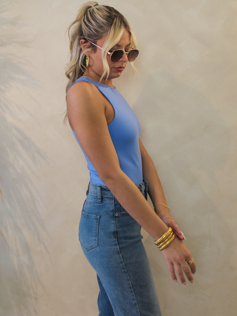 Steve Madden Nico Bodysuit in Blue