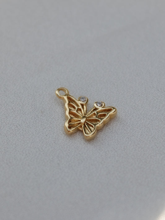 Gold Butterfly Charm for Necklaces and Bracelets