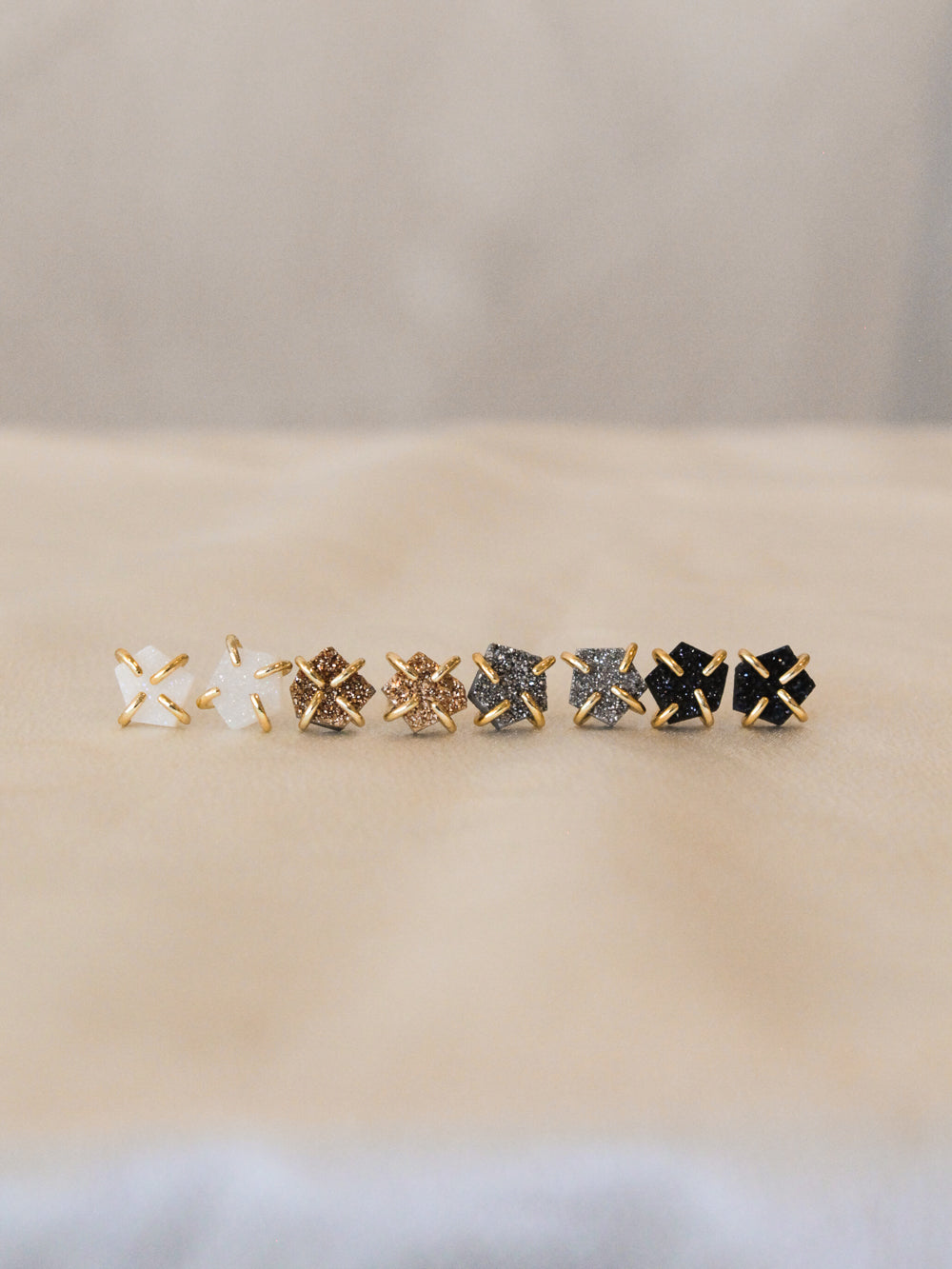 Druzy Stud Earrings 