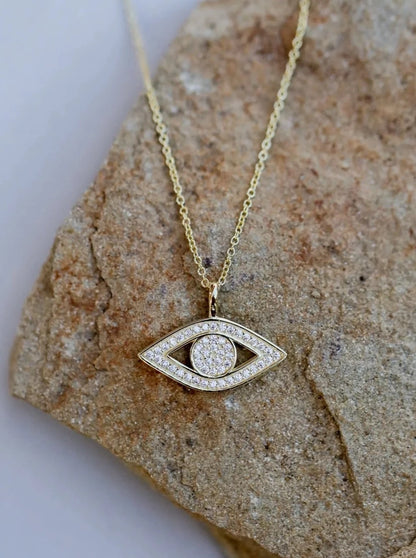 CZ EVIL EYE NECKLACE