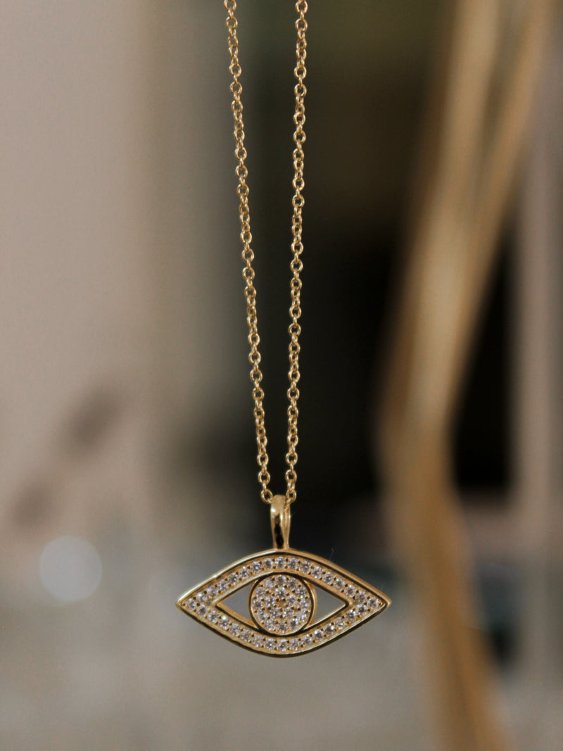 CZ Evil Eye Necklace